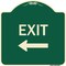 Signmission Exit With Left Arrow 2 Heavy-Gauge Aluminum Architectural Sign, 18" H, 18" L, G-1818-24049 A-DES-G-1818-24049 - alternate 1